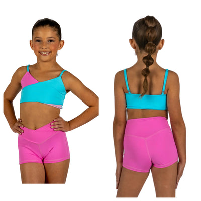 XO Dance Co - Slice & Dice Top - Child (24002) - Cotton Candy
