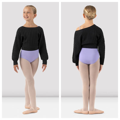 Bloch - Jasmin Knit Crop Sweater - Child (CZ1189) - Black (GSO)