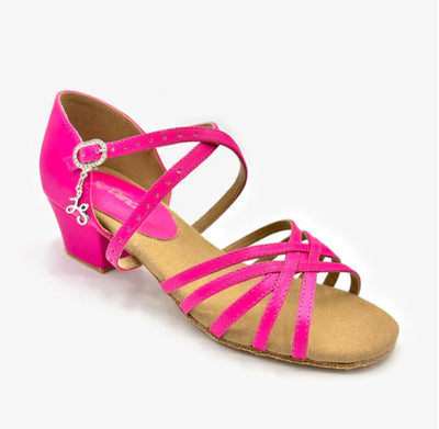 So Danca - Mambo 1.25" Heel Open Toe Ballroom Shoe - Child/Adult (BL300) - Hot Pink (GSO)