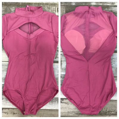 Danz N Motion -  Neve Shiny Rib Cap Sleeve Leotard - Adult (25124A) - Mauve