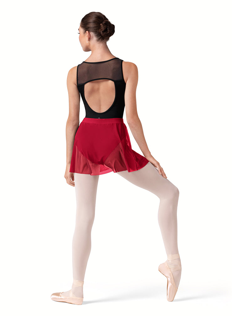 Bloch - Embroidered Pull On Skirt - Adult (R10001) - Cherry