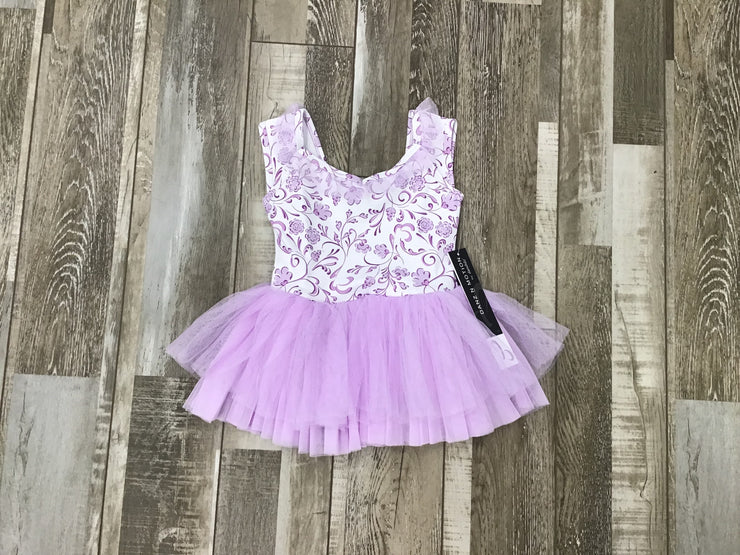 Danz N Motion - Ruffle Trim Print Dress - Child (25207c) - Lavender