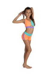 XO Dance Co - Double Trouble Top - Child (24003) - Retro Flash