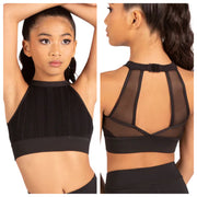 Danz N Motion - Wave Texture Halter Top - Adult (25315A) - Black