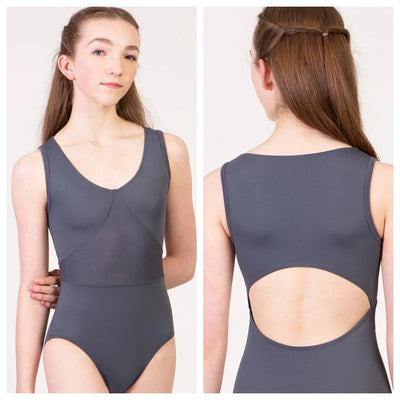 Suffolk - Contour V Front Tank Leotard - Adult (2700A) - Grey