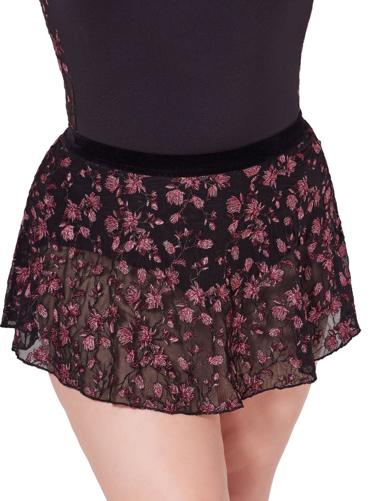 Capezio - Enchant Pull-On Skirt - Adult (F12406W) - Black Ornate Romance