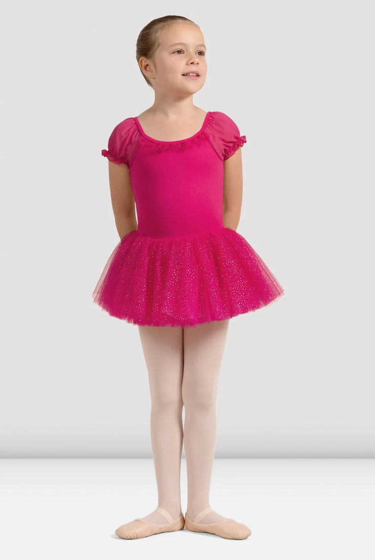 Mirella - Miami Cap Sleeve Tutu Dress - Child (M1559C) - Hot Pink