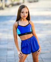 Oh La La Dancewear - Brighton Short - Child/Adult (OLL277-DBB) - Dazzling Blue/Black