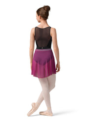 Mirella - Stripe Waistband Mesh Skirt - Adult (MS10001) - Magenta