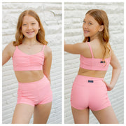 Oh La La Dancewear - Riptide Shorts - Child/Adult (OLL307-SRS) - Salmon Rose