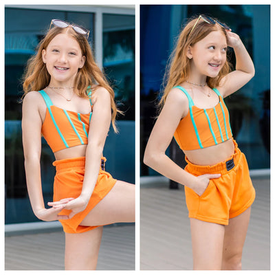 Oh La La Dancewear - Relax Shorts - Child/Adult (OLL281-TNG) - Tangerine