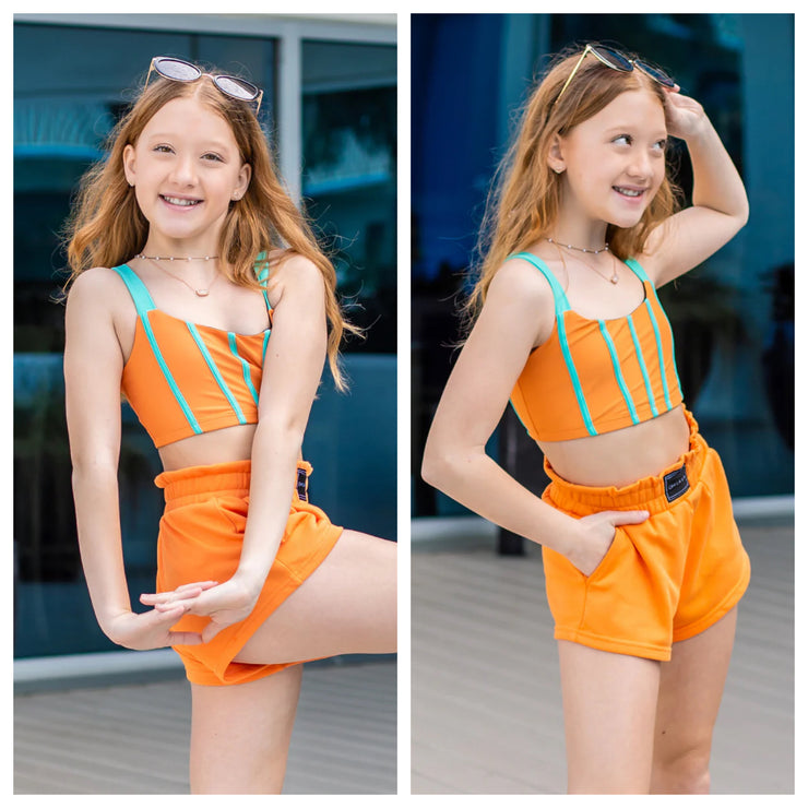 Oh La La Dancewear - Relax Shorts - Child/Adult (OLL281-TNG) - Tangerine