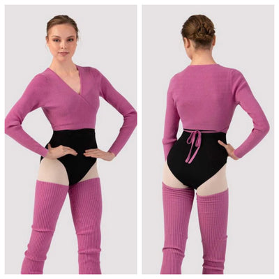 Bloch - Celeste Knit Wrap Top - Adult (Z30018) - Dark Pink