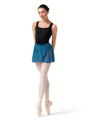 Bloch - Embroidered Pull On Skirt - Adult (R10001) - Cerulean