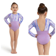 Capezio - Mermaid Magic Ariel Long Sleeve Leotard - Child (12115C) - Tie Dye Lilac