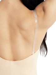 Capezio - Overs & Unders Bodyliners - Camisole Leotard w/ Clear Adjustable Straps - Child/Adult (3532C/3532) - Nude