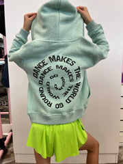 Trendy Trends - Dance Makes the World Go Around Zip Hoodie - Child (TT64ZH) - Mint