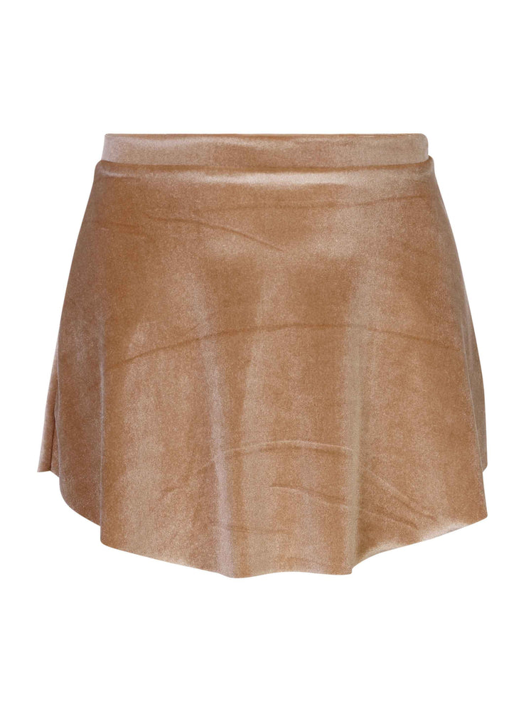 Mara Dancewear - Short Velvet Skirt - Adult (SKI-VEL-CAM) - Camel