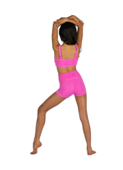 XO Dance Co - Sassy Scrunch Top - Child (24009) - Pink Pop