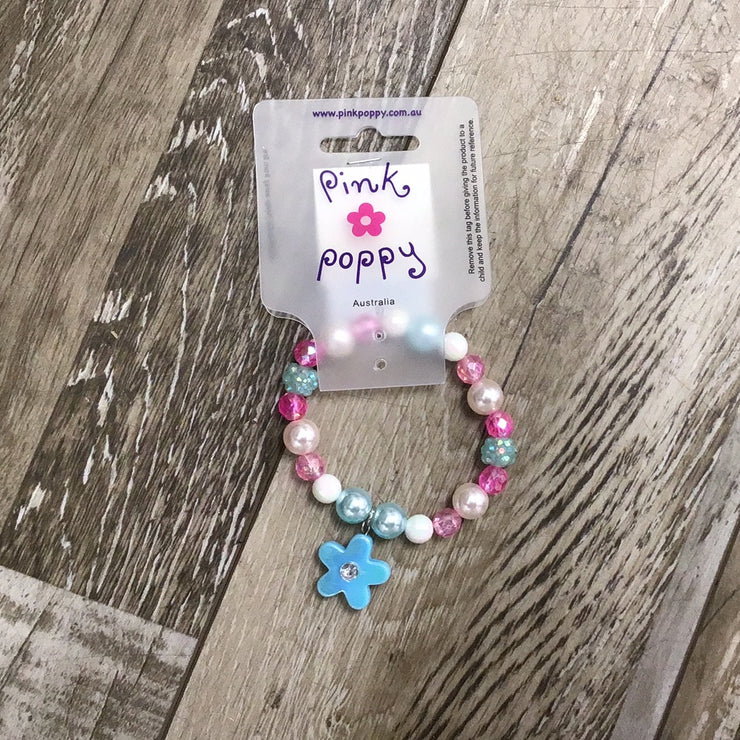 Pink Poppy - Miss Poppy Bracelet - (BCF412) Pink/Blue