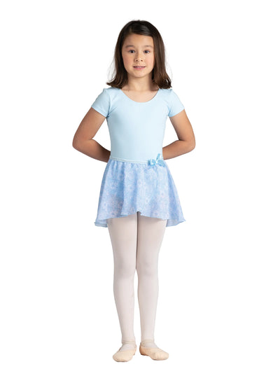 Danz N Motion - Flower Print Wrap Skirt - Child (24405C) - Light Blue