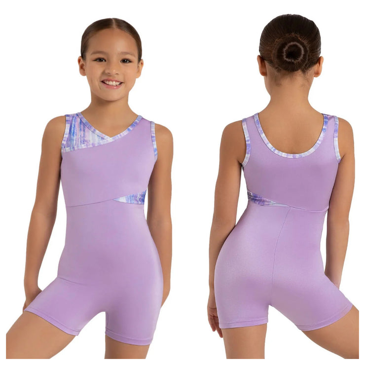 Capezio - Mermaid Magic Biketard - Child (12110C) - Tie Dye Lilac