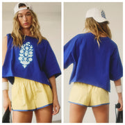 Free People - Inspire Tee Logo - Adult (OB2168470-5413) - Electric Shock Combo