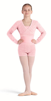 Bloch - Knit Wrap Top - Child (CZ5259) - Candy Pink