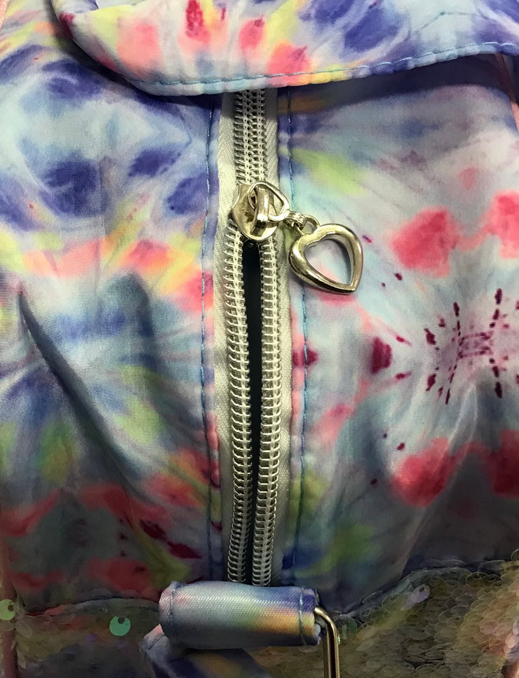 Danz N Motion - Groovy Sparkle Tie-Dye Duffle - (B25510) - Blue Tie-Dye