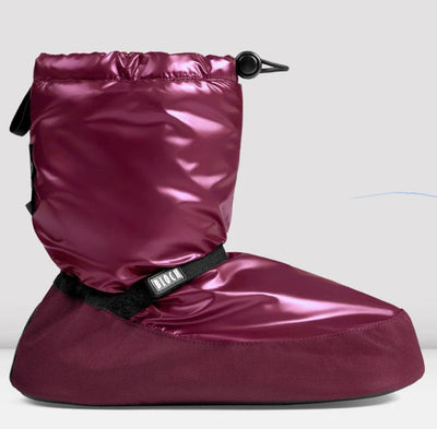 Bloch - Metallic Warm Up Booties (IM009BM) - Burgundy Metallic