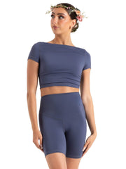 Capezio - Wildflower Buttercup Bike Short - Adult (12093W) - Crown Blue