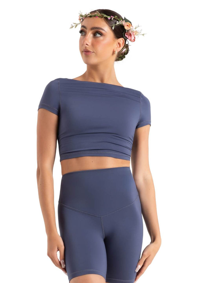 Capezio - Wildflower Clover Crop Top - Adult (12091W) - Crown Blue