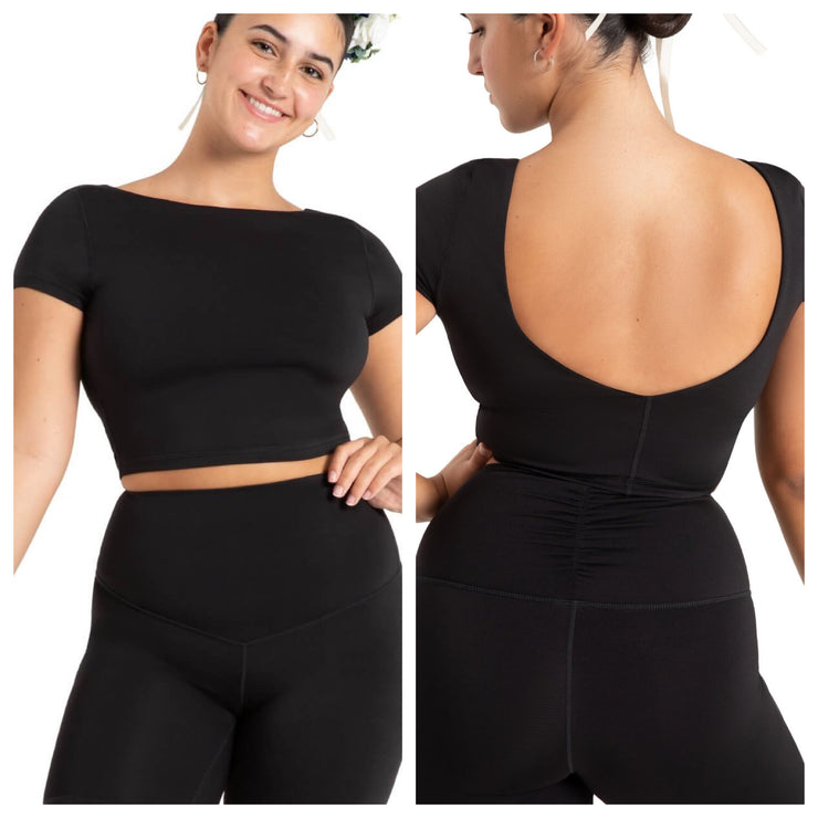 Capezio - Wildflower Clover Crop Top - Adult (12091W) - Black