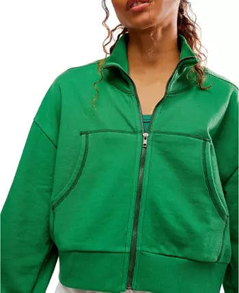 Free People Movement - High Jump Zip Up - Adult (OB1997218-3358) - Heritage Green