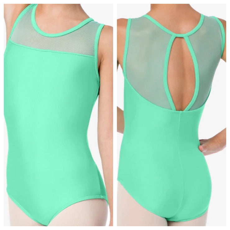 So Danca - High Neck Leotard Leotard With Keyhole Back - Adult (SL127) - Mint Green