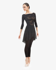 Repetto - Long Sleeves Top in Rosette Lace - Adult (D0686) - Black