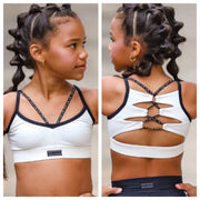 Oh La La Dancewear - The Honor Top - Child/Adult (OLL322-CMB) - Coconut Milk/Black