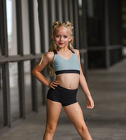 Oh La La Dancewear - The Hero Top - Child/Adult (OLL324-SLB) - Slate/Black