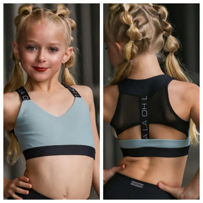 Oh La La Dancewear - The Hero Top - Child/Adult (OLL324-SLB) - Slate/Black