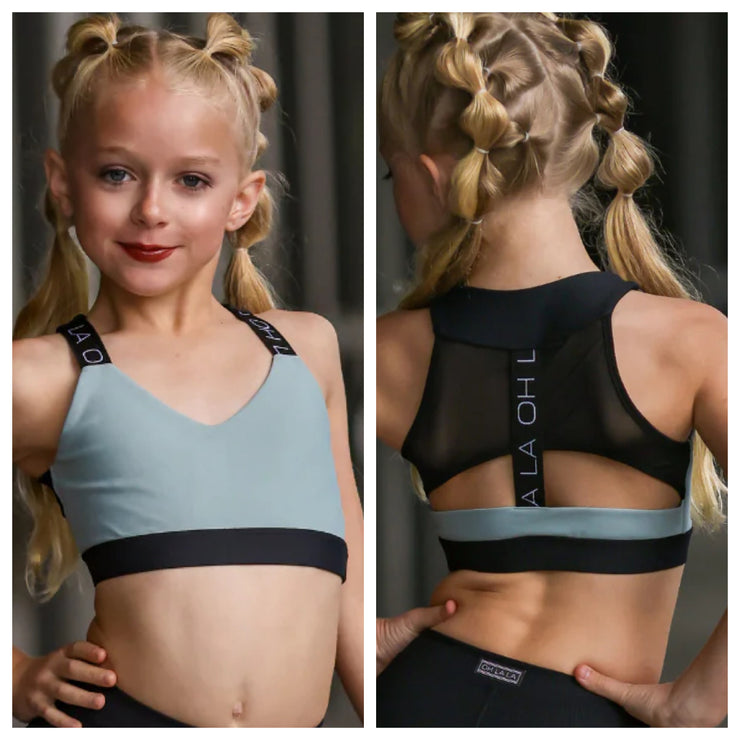 Oh La La Dancewear - The Hero Top - Child/Adult (OLL324-SLB) - Slate/Black