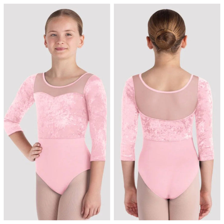 Bloch - Layla 3/4 Sleeve Leotard - Child (CL5246) - Candy Pink