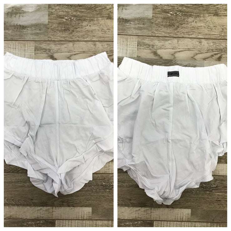 Oh La La Dancewear - The Hall of Fame Shorts - Adult (OLL216-WHT) - White Final Sale