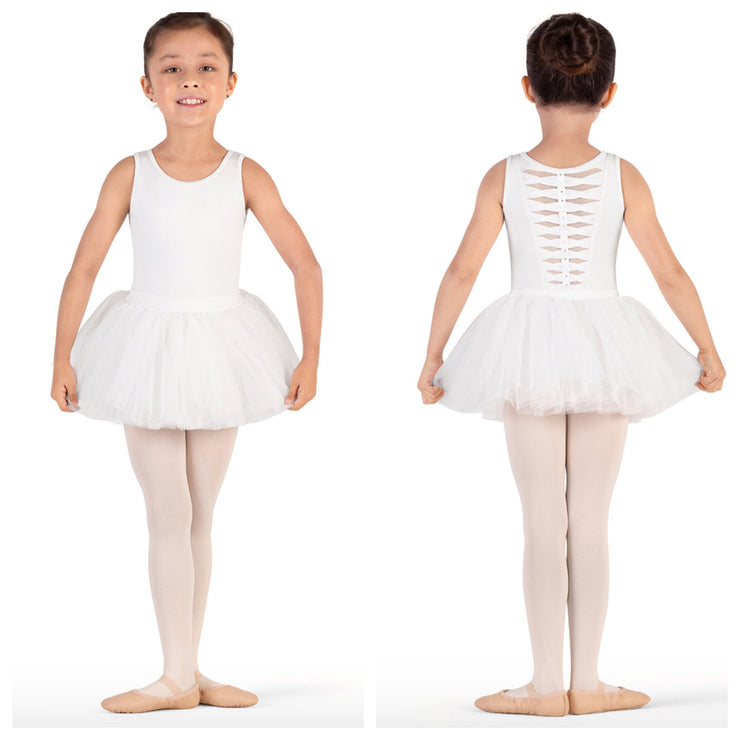Bloch - Cathie Scoop Neckline Tank Tutu Dress - Child (CL9235) - White