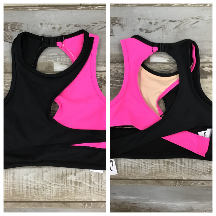 Danz N Motion - Lulu Top - Child (25300C) - Black/Neon Pink