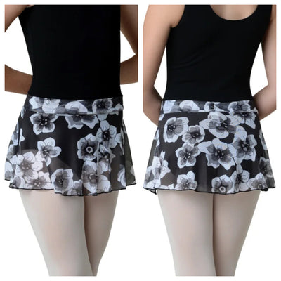 Danz N Motion - Floral Printed Skirts - Child (22405C) - Black