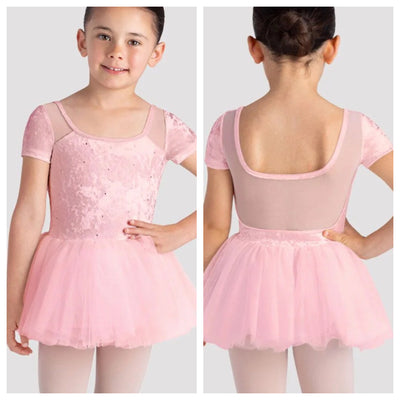 Bloch - Delilah Cap Sleeve Tutu Dress - Child (CL5242) - Candy Pink