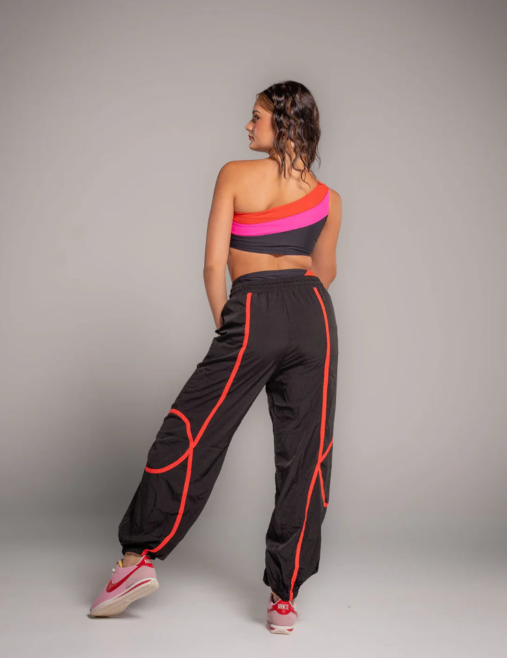 Oh La La Dancewear - The Finale Pant - Child/Adult (OLL399) - Black/Red Alert