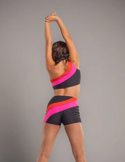 Oh La La Dancewear - The Broadway Top - Child/Adult (OLL397) - Black/Neon Pink/Red Alert