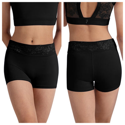 Bloch - Embroidered Waistband Short - Child (CR90003) - Black