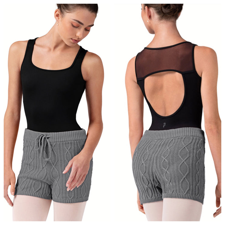 Bloch - Lutina Pull On Shorts - Adult (R90006) - Grey Marle